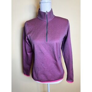 Nike Golf Tour Preformance Fleece Women's Small Pink 1/4 Zip Therma Fit Athletic
